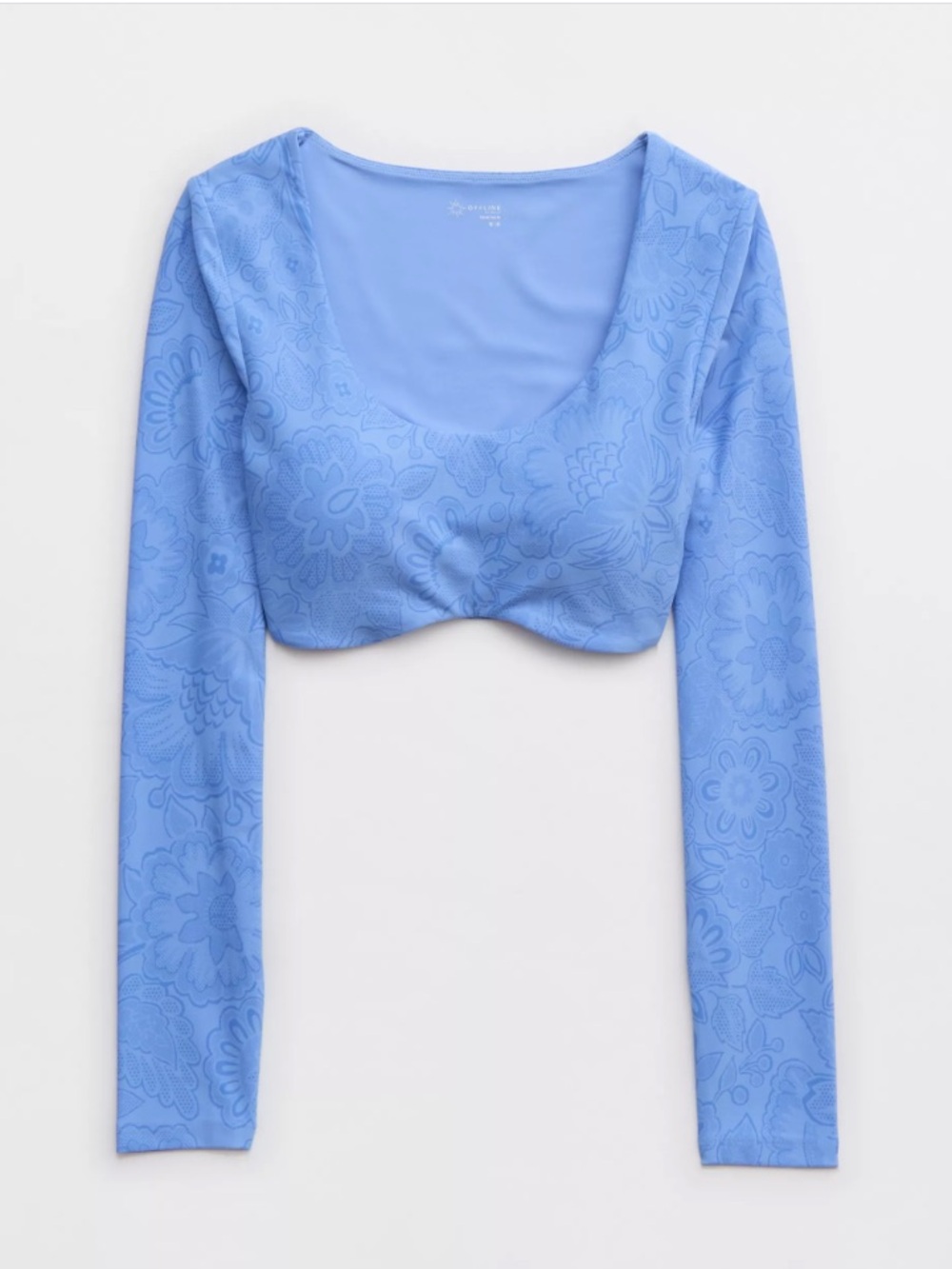 NWT OFFLINE by aerie Floral Real Me Cropped Stretch Top